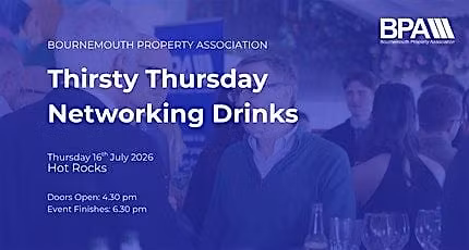 Thirsty Thursday Networking Drinks - All proceeds go to charity