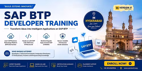 SAP BTP Developer Training in Hyderabad at Version IT | Free DEMO Session.