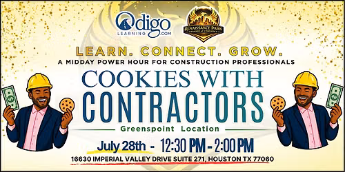 *FREE EVENT* New Location! -  Cookies with Contractors \u2014 August Edition