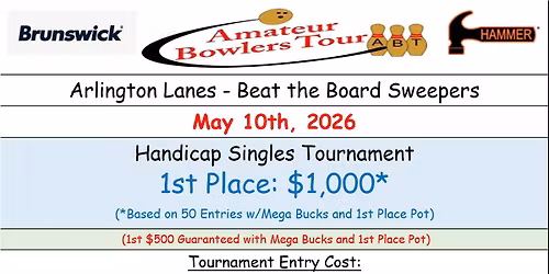 Arlington Lanes , BTB, May 10 (Sun)