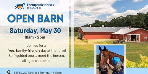 FREE Open Barn at Therapeutic Horses of Saratoga