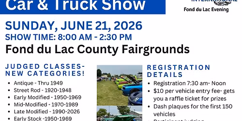49th Annual Evening Optimist Father\u2019s Day Car & Truck Show