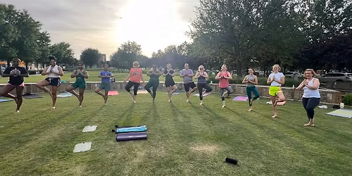 Free Yoga in the Plaza with Blue Anjou