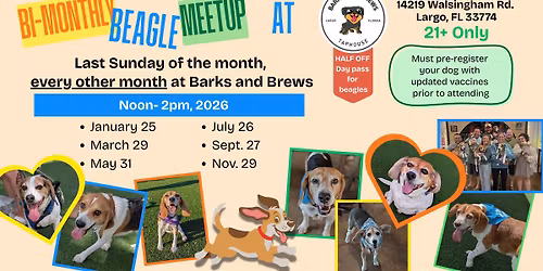 Social Beagle Meetup at Barks and Brews (Every other Month)