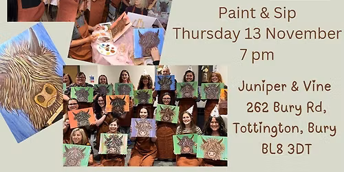 Paint & Sip - Highland Cow - Juniper & Vine Tottington