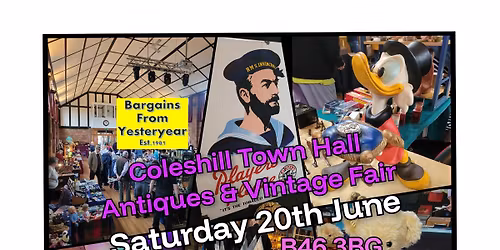 Coleshill Town Hall Antiques and Vintage Fair B46 3BG 