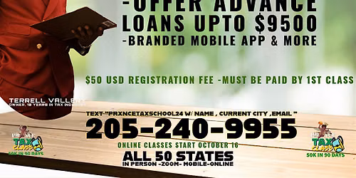 LEARN HOW TO START YOUR OWN TAX BUSINESS AND MAKE UP TO 50k IN 90 DAYS