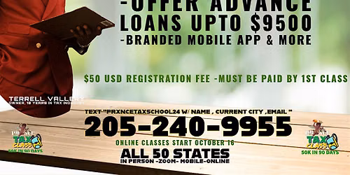 LEARN HOW TO START YOUR OWN TAX BUSINESS AND MAKE UP TO 50k IN 90 DAYS