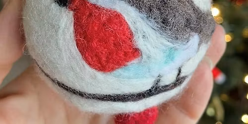 Needle felted baubles with Linzi Pattison