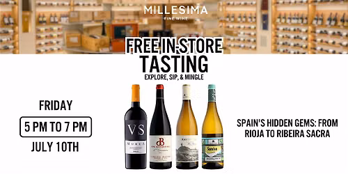 Free Wine Tasting \u2013 Spain's Hidden Gems: From Rioja to Ribeira Sacra