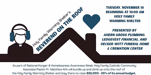 Holy Family Warming Shelter's Reverend on the Roof