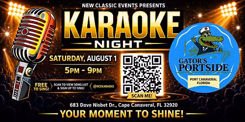 KARAOKE NIGHT at Gator's Portside