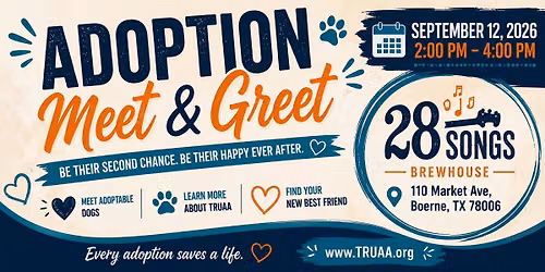 \ud83d\udc3e Adoption Meet & Greet at 28 Songs Brewhouse! \ud83d\udc3e