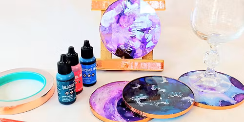 Color in Motion: Alcohol Ink Coaster Workshop