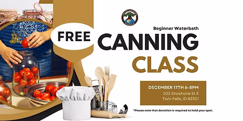FREE CLASS: Beginner Waterbath Canning