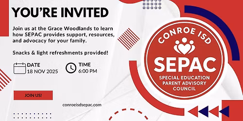 Fall SEPAC Meeting - In Person Tuesday, November 18 @ 6 PM