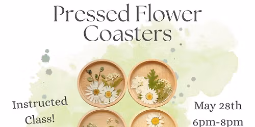 Pressed Flowers Coasters  