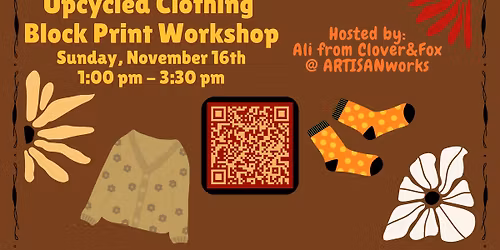 Upcycled Clothing Block Print Workshop