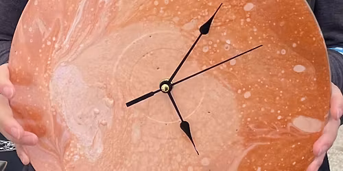 Paint Poured Vinyl Record Clocks