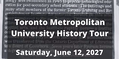ExperienceTO: Toronto Metropolitan University History Tour