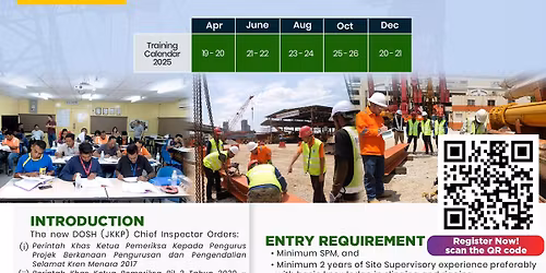 MBAM Lifting Supervisor Training (PENANG)