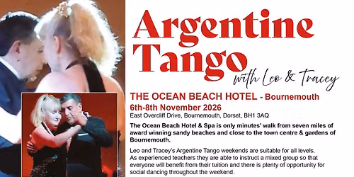 Argentine Tango weekend at the Ocean Beach Hotel, Bournemouth