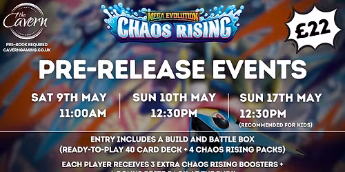 Pokemon TCG: Chaos Rising Pre-Release - Gloucester