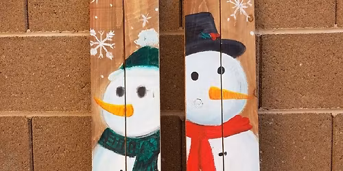 Rustic Snowman Wood Pallet Art At Artsy Fartsy Studio