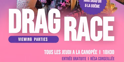 DRAG RACE \u2022 VIEWING PARTIES \u2022 GRATUIT