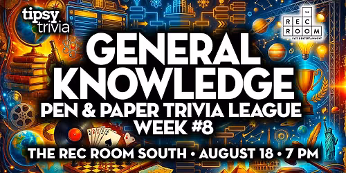 Edmonton: Rec Room South - Pen & Paper GK League Week 8 - Aug 18, 7pm