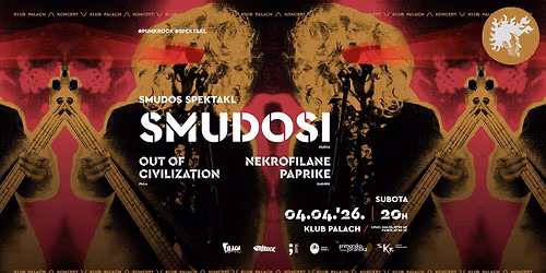 SMUDOS SPEKTAKL: SMUDOSI (RI) + OUT OF CIVILIZATION (PU) + NEKROFILANE PAPRIKE (ZG) @ Klub Palach