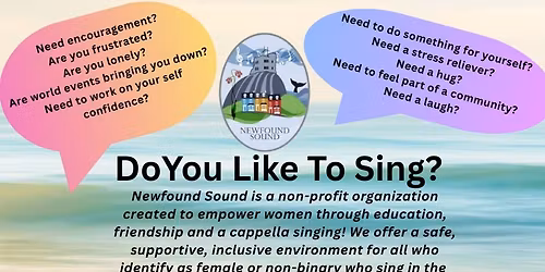 Newfound Sound A Capella Chorus Weekly Rehearsals