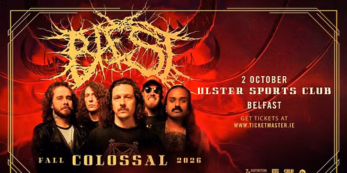 Baest + Deadnate. Ulster Sports Club, Friday 2nd October 2026,