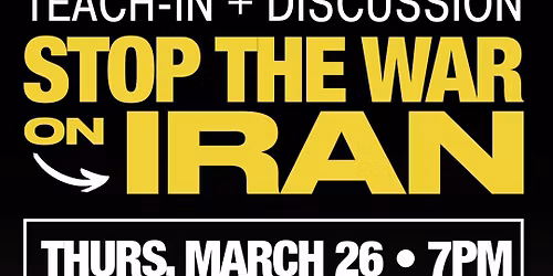 Stop The War On Iran Teach-In & Discussion at Bigfoot Books & Brews