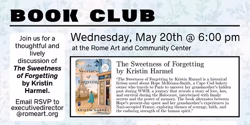 Book Club | The Sweetness of Forgetting by Kristin Harmel