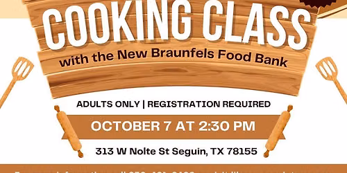 Cooking Class with New Braunfels Food Bank