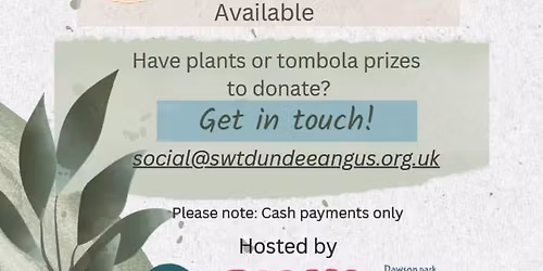 Plant Sale & Fundraiser for Scottish Wildlife Trust and SAMH Dawson Park Community Garden \ud83e\udeb4 