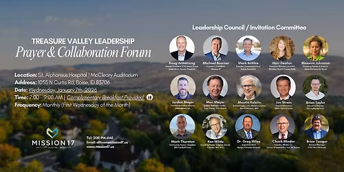 Treasure Valley Leadership Prayer & Collaboration Forum | Wed. Jan. 7, 2026