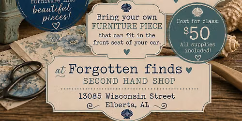 Furniture Paint and Decoupage Class