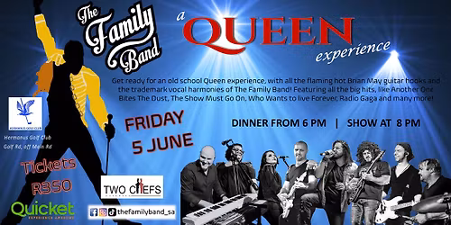 A Queen Experince with The Family Band ft. Mark Haze at Hermanus Golf Club