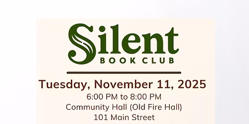 November Silent Book Club by Little Free Library of Hadar