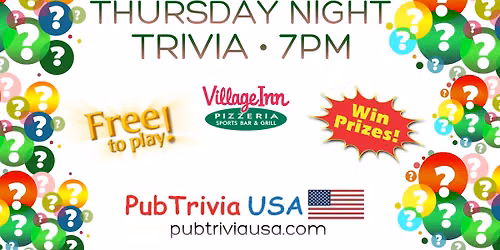 Thursday Night Trivia hosted by Pub Trivia USA!