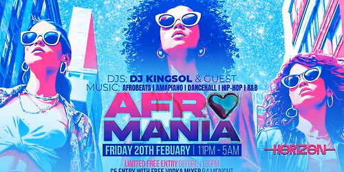 AFROBEATS I DANCEHALL I AMAPIANO I 20TH MAR I BRIGHTON | HORIZON NIGHTCLUB