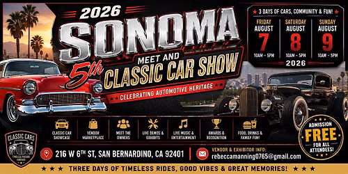 2026 Sonoma 5th Meet and Classic Car Show