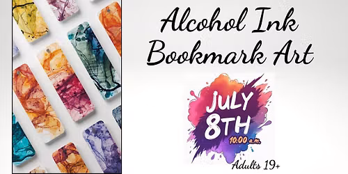 Alcohol Ink Bookmark Art