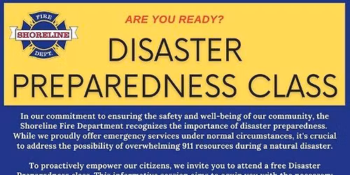 Disaster Preparedness Class
