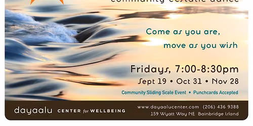 Dance Yourself Free: Community Ecstatic Dance (In-Studio)