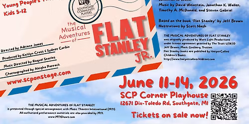 SCP's Young People's Theatre Presents: The Musical Adventures of Flat Stanley Jr.!