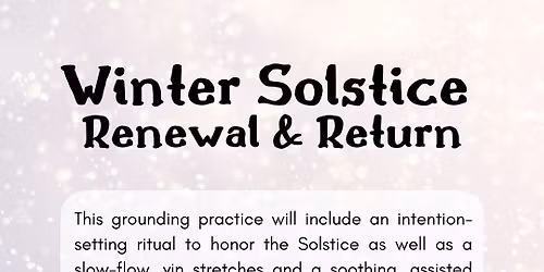 Winter Solstice- Yoga & Live Guitar Music