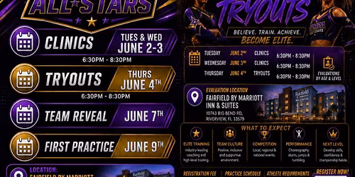 Tampa All-Stars Season 4 Cheer Clinic\/Evaluations 